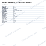 MSI Pro MP253 25 Inch Business Monitor