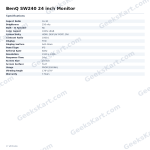 BenQ SW240 24 inch Monitor