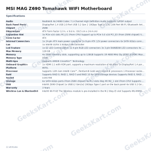 MSI MAG Z690 Tomahawk WIFI Motherboard