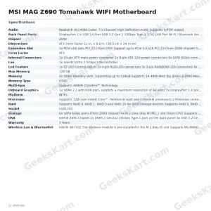MSI MAG Z690 Tomahawk WIFI Motherboard