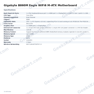 Gigabyte B860M Eagle WiFi6 M-ATX Motherboard