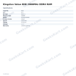 Kingston Value 8GB 2666MHz DDR4 RAM