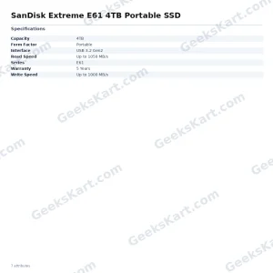 SanDisk Extreme E61 4TB Portable SSD