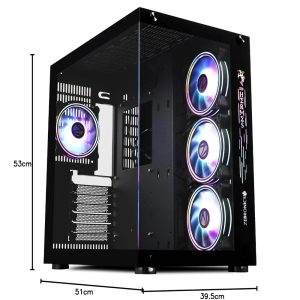 ZEBRONICS Hermes Premium ATX Mid Tower Cabinet ( Black )