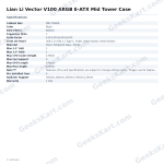 Lian Li Vector V100 ARGB E-ATX Mid Tower Case