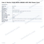 Lian Li Vector V100 White ARGB E-ATX Mid Tower Case