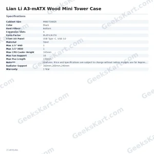 Lian Li A3-mATX Wood Mini Tower Case