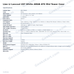 Lian Li Lancool 207 White ARGB ATX Mid Tower Case