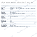 Lian Li Lancool 216 ARGB White E-ATX Mid Tower Case