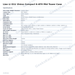 Lian Li O11 Vision Compact E-ATX Mid Tower Case