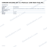 CORSAIR HX1200i ATX 3.1 Platinum 1200 Watt Fully Modular SMPS