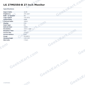 LG 27MS550-B 27 Inch Monitor
