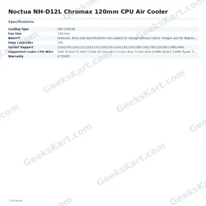 Noctua NH-D12L Chromax 120mm CPU Air Cooler