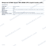 Deepcool LT360 Vision WH ARGB CPU Liquid Cooler with LCD Display