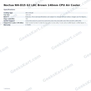 Noctua NH-D15 G2 LBC Brown 140mm CPU Air Cooler