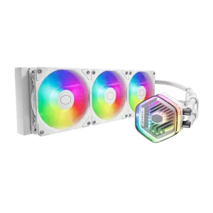 COOLER MASTER Master Liquid 360 Atmos ARGB 360mm CPU Liquid Cooler (White)