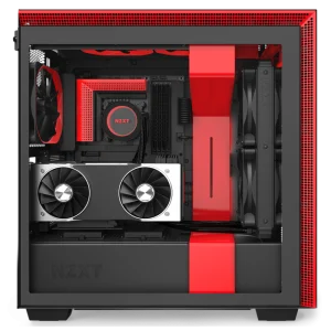 NZXT H710i ATX Mid Tower Cabinet With Tempered Glass And ARGB LED Strip (Black/Red)