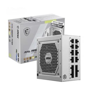 MSI MAG A850GL PCIE5 850W 80+ Gold ATX 3.1 Fully Modular Power Supply ( White ) ( 850W )