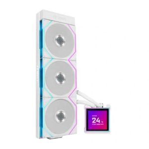 LIAN LI Hydroshift II LCD-S 360 TL 360mm CPU Liquid Cooler ( White ) ( With LCD Display )