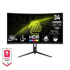 MSI MAG 342CQR E2 34 Inch 2K QHD 180Hz VA Panel 119% SRGB 1MS AMD Freesync Curved Gaming Monitor