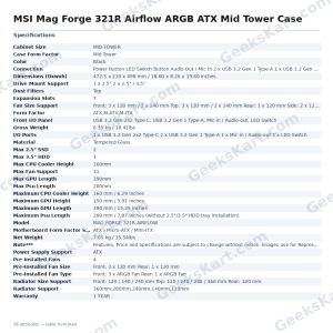 MSI Mag Forge 321R Airflow ARGB ATX Mid Tower Case