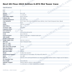 Nzxt H5 Flow 2024 Edition E-ATX Mid Tower Case