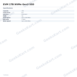 EVM 1TB NVMe Gen3 SSD