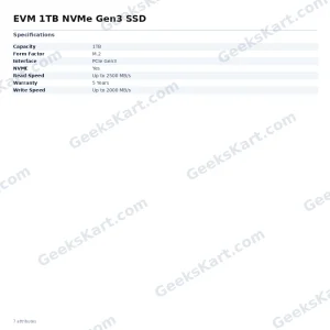 EVM 1TB NVMe Gen3 SSD