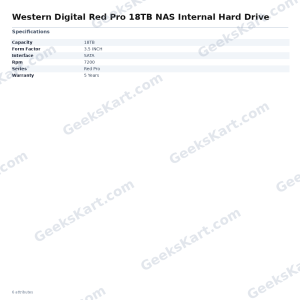 Western Digital Red Pro 18TB NAS Internal Hard Drive