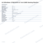 LG UltraGear 27G610A-B 27 Inch QHD Gaming Monitor
