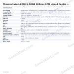 Thermaltake LB360-S ARGB 360mm CPU Liquid Cooler With LCD Display