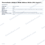 Thermaltake LB360-S ARGB 360mm White CPU Liquid Cooler With LCD Display