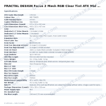 FRACTAL DESIGN Focus 2 Mesh RGB Clear Tint ATX Mid Tower Cabinet (White)