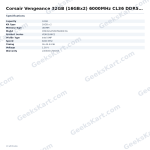 Corsair Vengeance 32GB (16GBx2) 6000MHz CL36 DDR5 RAM