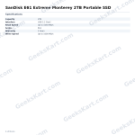 SanDisk E61 Extreme Monterey 2TB Portable SSD