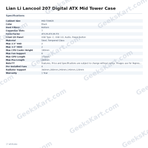 Lian Li Lancool 207 Digital ATX Mid Tower Case