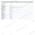 MSI PRO MP341CQW E12 White 34 Inch Business Monitor