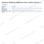 DeepCool AG620 G2 ARGB Dual Tower 120mm CPU Air Cooler