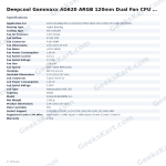 Deepcool Gammaxx AG620 ARGB 120mm Dual Fan CPU Air Cooler