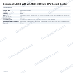 Deepcool LE360 WH V2 ARGB 360mm CPU Liquid Cooler