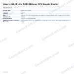 Lian Li GA II Lite RGB 360mm CPU Liquid Cooler