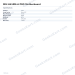 MSI H410M-A PRO Motherboard