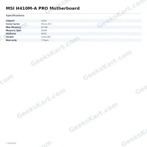 MSI H410M-A PRO Motherboard