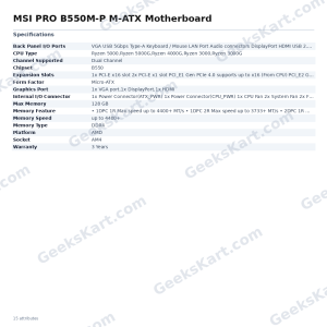MSI PRO B550M-P M-ATX Motherboard