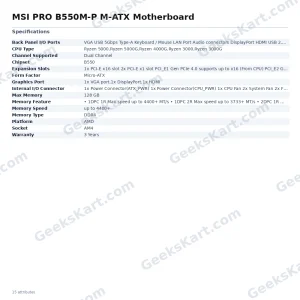 MSI PRO B550M-P M-ATX Motherboard