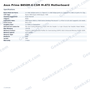 Asus Prime B850M-K-CSM M-ATX Motherboard