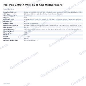 MSI Pro Z790-A WiFi 6E II ATX Motherboard