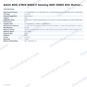 ASUS ROG STRIX B860-F Gaming WIFI DDR5 ATX Motherboard