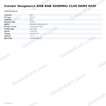 Corsair Vengeance RGB 8GB 5200MHz CL40 DDR5 RAM