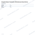 Seagate Basic Portable 2TB External Hard Drive